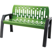Stream Benches, Steel, 48" L x 48" W x 34" H, Green NJ197 | Stor-it Systems