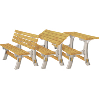 Basics<sup>®</sup> Flip Top Park Bench / Table, Plastic, 96" L x 26" W x 34" H, Sand NJ438 | Stor-it Systems
