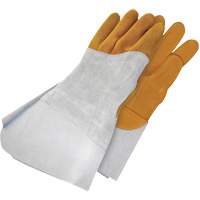 Gants de soudage &agrave; l'arc TIG en cuir de daim retourn&eacute; Gander Brand, Cuir fleur de daim, Taille 10 Stor-it Systems