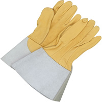 Gants de soudage &agrave; l'arc TIG en cuir de daim retourn&eacute; Gander Brand, Cuir fleur de daim, Taille 10 Stor-it Systems