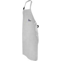 Leather Welding Apron, Bib, 52" L, Pearl Grey Stor-it Systems
