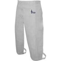 Leather Welding Apron, Split-Leg Waist, 32" L, Pearl Grey Stor-it Systems