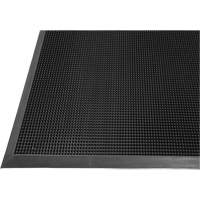 Tapis Gritstop Fingermat, Caoutchouc, Grattoir Type, Motif Textur&eacute;, 2' x 2-2/3', Noir Stor-it Systems