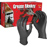 Gants jetables Grease Monkey, Grand, Nitrile, 5 mils, Sans poudre, Noir Stor-it Systems