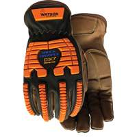 Gants antichocs Drill Sergeant, Grand, Paume en Cuir fleur, Poignet &agrave; enfiler Stor-it Systems