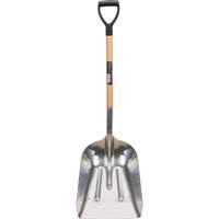 Scoop Shovel, Wood, Aluminum Blade, D-Grip Handle, 24-1/2" Length NM985 | Stor-it Systems