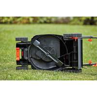 Lawn Mower with Comfort Grip Handle, Push Walk-Behind, Electric, 17" Cutting Width Stor-it Systems