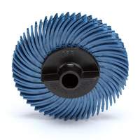 Meule en soie radiale Scotch-Brite, Oxyde d'aluminium, Grain 400, 2" dia. Stor-it Systems