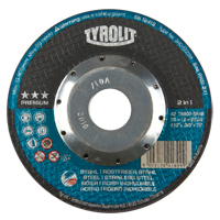 Meule &agrave; tronçonner 2-en-1 de premi&egrave;re qualit&eacute; Thincut, 4-1/2" x 0,045", Arbre de 7/8", Type 27, Oxyde d'aluminium, 13 300 Tr/min Stor-it Systems