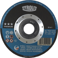 Meule &agrave; tronçonner 2-en-1 de premi&egrave;re qualit&eacute; Thincut, 5" x 0,045", Arbre de 7/8", Type 27, Oxyde d'aluminium, 12250 Tr/min Stor-it Systems