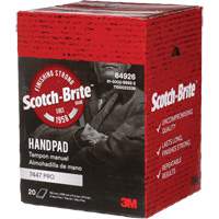 Scotch-Brite 7447 Hand Pads, Aluminum Oxide, 9" x 6", Very Fine Grit Stor-it Systems