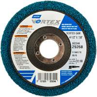 Vortex Non-Woven Disc, 4-1/2" Dia. x 1/2" W, 7/8" Arbor, Aluminum Oxide NV163 | Stor-it Systems