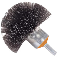 Brosse sph&eacute;rique mont&eacute;e &agrave; fils cr&ecirc;p&eacute;s, 1-1/2", Fils 0,008", Tige 1/4" Stor-it Systems
