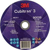 Meule &agrave; tronçonner Cubitron 3, 7" x 0,09", Arbre de 7/8", Type T27, C&eacute;ramique, 8500 Tr/min Stor-it Systems