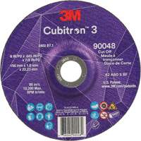 Cubitron™ 3 Cut-Off Wheel, 6" x 0.045", 7/8" Arbor, Type T27, Ceramic, 10200 RPM NY554 | Stor-it Systems