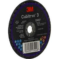 Meule &agrave; tronçonner Cubitron 3, 3" x 0,063", Arbre de 3/8", C&eacute;ramique Stor-it Systems