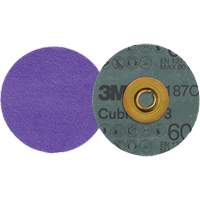 Disque en fibre Roloc Cubitron 3, 3" dia., Grain 60+, C&eacute;ramique Stor-it Systems