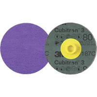 Disque en fibre Roloc Cubitron 3, 4" dia., Grain 80+, C&eacute;ramique Stor-it Systems