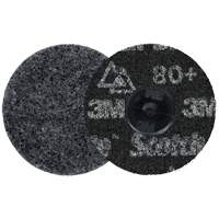 Meule robuste pour le conditionnement de pr&eacute;cision des surfaces Scotch-Brite Roloc, HD-DR, 3" dia., Grain 80+, C&eacute;ramique Stor-it Systems