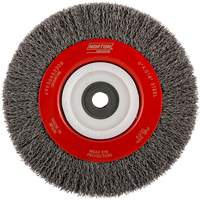 Crimped Bench Wheel, 6" Dia., 0.014" Fill, 1/2"-2 Arbor NZ789 | Stor-it Systems