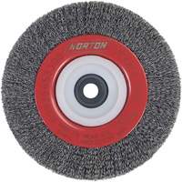 Crimped Bench Wheel, 6" Dia., 0.014" Fill, 1/2"-2 Arbor NZ790 | Stor-it Systems