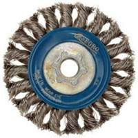 Full Cable Twist Wire Wheel, 5" Dia., 0.02" Fill, 5/8"-11 Arbor, Stainless Steel NZ800 | Stor-it Systems