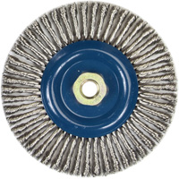 Stringer Bead Knot Wire Brush For Angle Grinders, 6" Dia., 0.02" Fill, 5/8"-11 Arbor, Stainless Steel NZ808 | Stor-it Systems