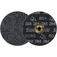 Meule &agrave; changement rapide Scotch-Brite &agrave; usage intensif pour le conditionnement de surface de pr&eacute;cision, HD- DN, 5" dia., Grain 80+, C&eacute;ramique Stor-it Systems