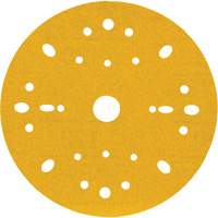 Hookit Gold Abrasive Disc, 6" Dia., 120 Grit, Aluminum Oxide, C-Weight Stor-it Systems