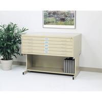 Steel Plan Files, 5 Drawers, 46-3/8" W x 35-3/8" D x 16-1/2" H OA186 | Stor-it Systems