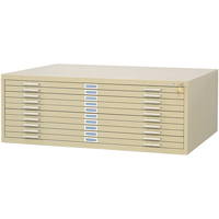 Steel Plan Files, 10 Drawers, 46-3/8" W x 35-3/8" D x 16-1/2" H OA189 | Stor-it Systems