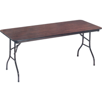 Folding Table, Rectangular, 72" L x 36" W, Laminate, Brown OA948 | Stor-it Systems