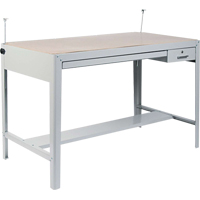 Precision Drafting Table Base, 56-3/8" W x Grey OA912 | Stor-it Systems