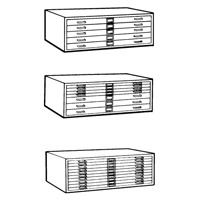 Steel Plan Files, 5 Drawers, 40-3/8" W x 29-3/8" D x 16-1/2" H OB144 | Stor-it Systems