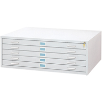 Steel Plan Files-5 Drawer, 5 Drawers, 46-3/8" W x 35-3/8" D x 16-1/2" H OB149 | Stor-it Systems