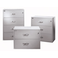 Fire Resistant Filing Cabinets, Steel, 3 Drawers, 38-3/4" W x 23-1/2" D x 42" H, Black OC744 | Stor-it Systems