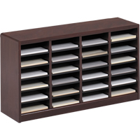 E-Z Stor<sup>®</sup> Literature Organizer, Stationary, 24 Slots, Wood, 40" W x 11-3/4" D x 23" H OE144 | Stor-it Systems
