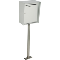 Collecting Boxes, Pedestal -Mounted, 21" x 12-7/8", Aluminum OG371 | Stor-it Systems