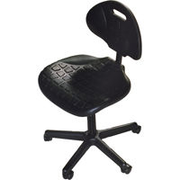 Heavy-Duty Ergonomic Seating, Polyurethane, Black, 250 lbs. Capacity Stor-it Systems