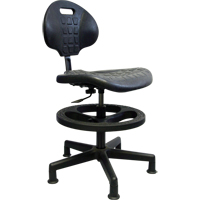Heavy-Duty Ergonomic Seating, Polyurethane, Black, 250 lbs. Capacity OJ966 | Stor-it Systems