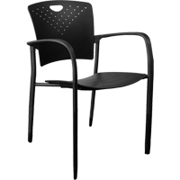 MaxX StaxX Stackable Chairs, Polypropylene, 17-1/4" High, 275 lbs. Capacity, Black Stor-it Systems