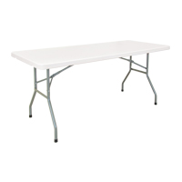 Table pliante, Rectangulaire, 72" l x 30" la, Poly&eacute;thyl&egrave;ne, Blanc Stor-it Systems