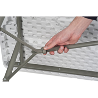 Table pliante, Rectangulaire, 48" l x 24" la, Poly&eacute;thyl&egrave;ne, Blanc Stor-it Systems