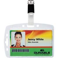 Security Pass Holder, Plastic, 32" Cable, Belt Clip Attachment OP189-K1 | Stor-it Systems