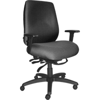 Cierra Heavy Duty Ergonomic Chairs, Fabric, Grey, 400 lbs. Capacity Stor-it Systems