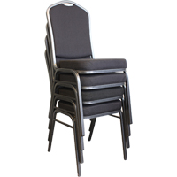 Stacking Chairs, Fabric, 37" High, 275 lbs. Capacity, Black Stor-it Systems
