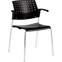 Chaises empilables, Plastique, Hauteur 33", Capacit&eacute; 300 lb, Noir Stor-it Systems