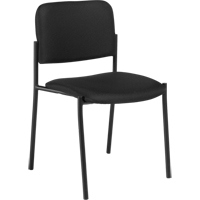 Armless Stacking Chairs, Fabric, 32" High, 300 lbs. Capacity, Black OP319 | Stor-it Systems