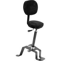 TA300™ Industrial Grade Ergonomic Chair, Mobile, Adjustable, 24" - 34", Vinyl Seat, Black/Grey OP496 | Stor-it Systems