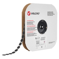 Velcoin<sup>®</sup> Fastener, Loop, 3/4" Dia., Adhesive, Black OP621 | Stor-it Systems